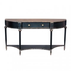 BLACK METAL CONSOL TABLE WITH DRAWER 